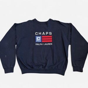 90’s Ralph Lauren Chaps Embroidered Flag Crewneck 🇺🇸